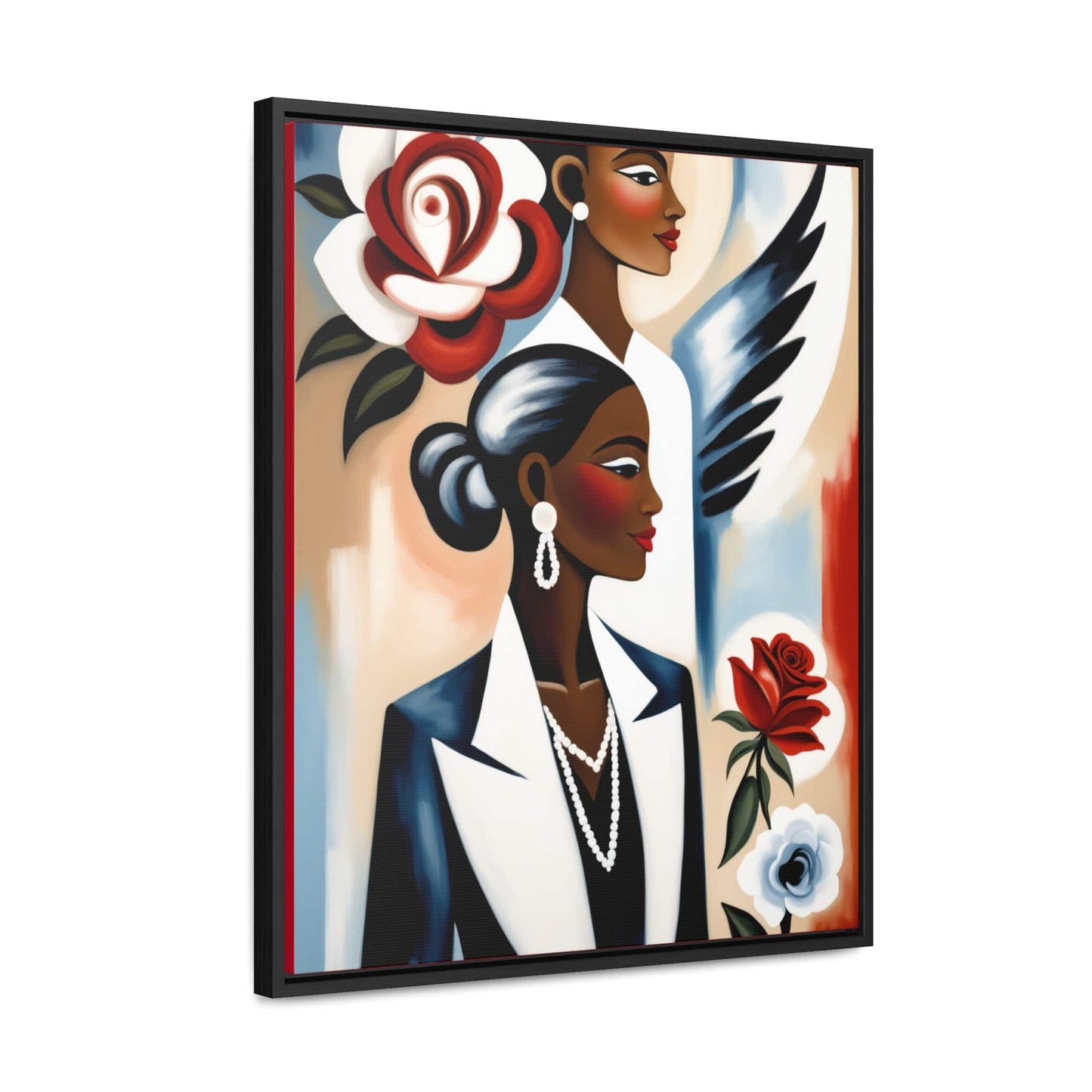 R&RH Angels Watches Over Me Canvas Portrait Elegant Women Canvas Art Print | Gallery Wall Decor | Vertical Frame