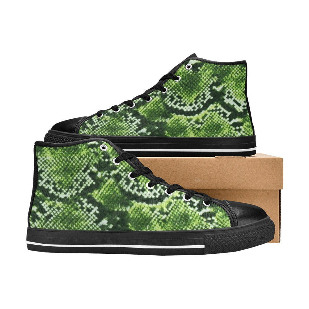 R&RH Women's Green Pattern Hightop Tennis Shoe