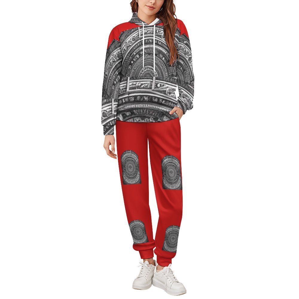 R&RH Unisex Graphic Design Red Sweatsuit