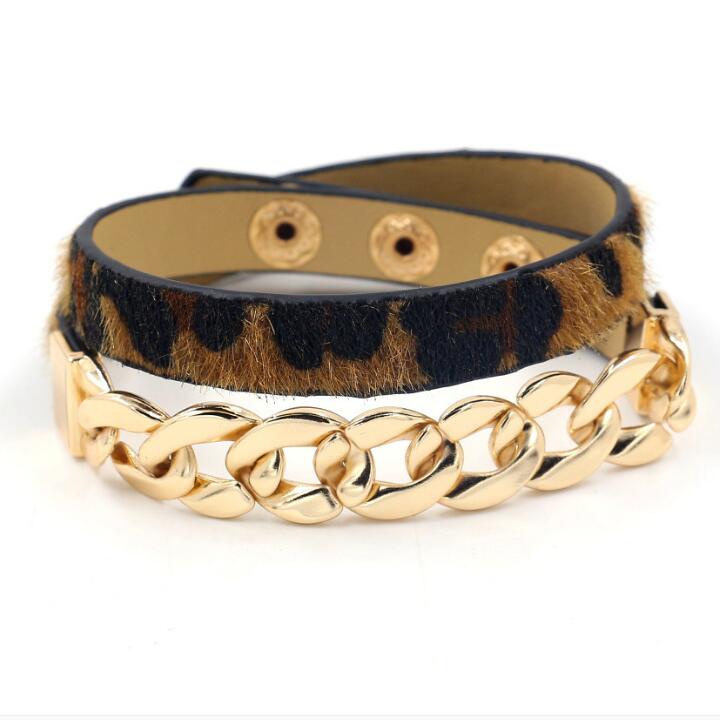 Leopard Bangle Bracelets For Women