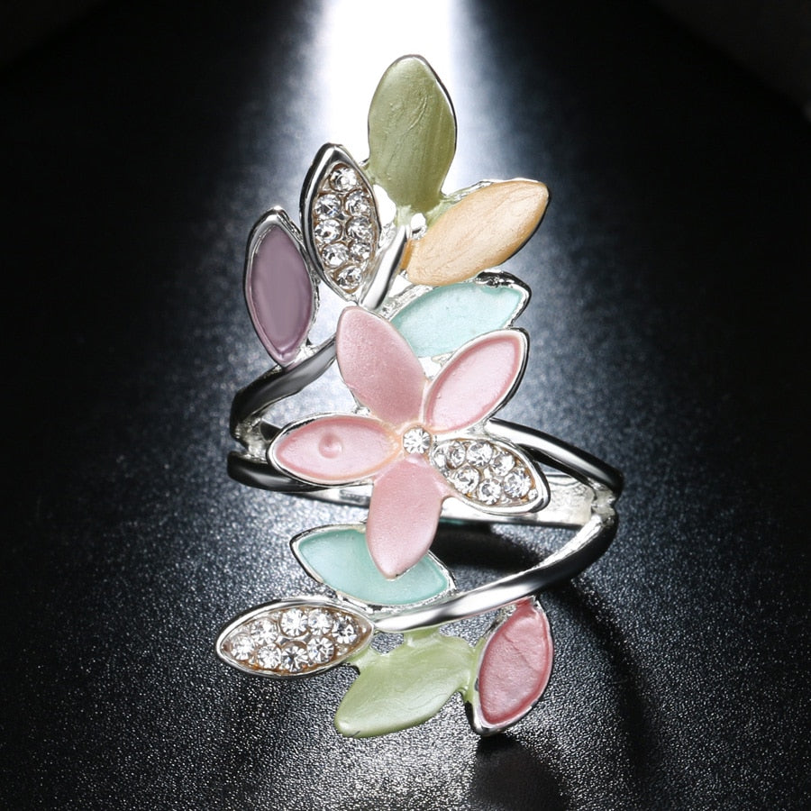 Multicolor Enamel Rings For Women