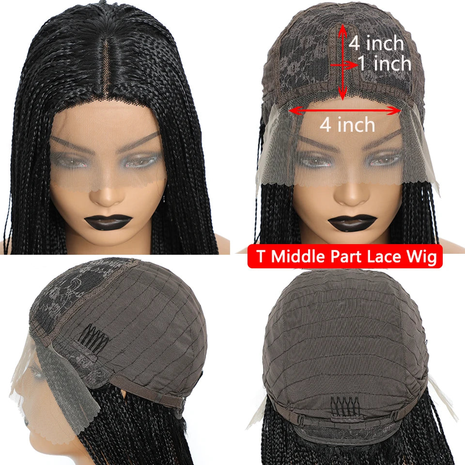 Wakego Braid Wigs For Black Women Lacefront 1b 27 30 Gray 2 Tone Ombre Color Box Braided Wig pelucas sinteticas de buena calidad