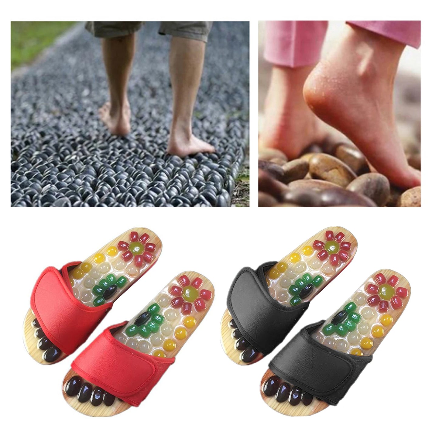 Reflexology Sandals Foot Massager Slipper Acupressure Foot Acupuncture Shoes Relaxation Tools Gifts for Men Women Elderly