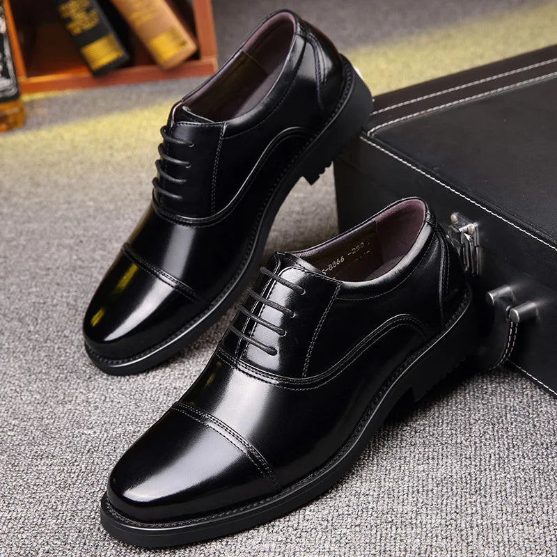 2022 Man Split Leather Shoes Rubber Sole EXTRA Size 48 Man Business Office Male Dress Lether Shoes