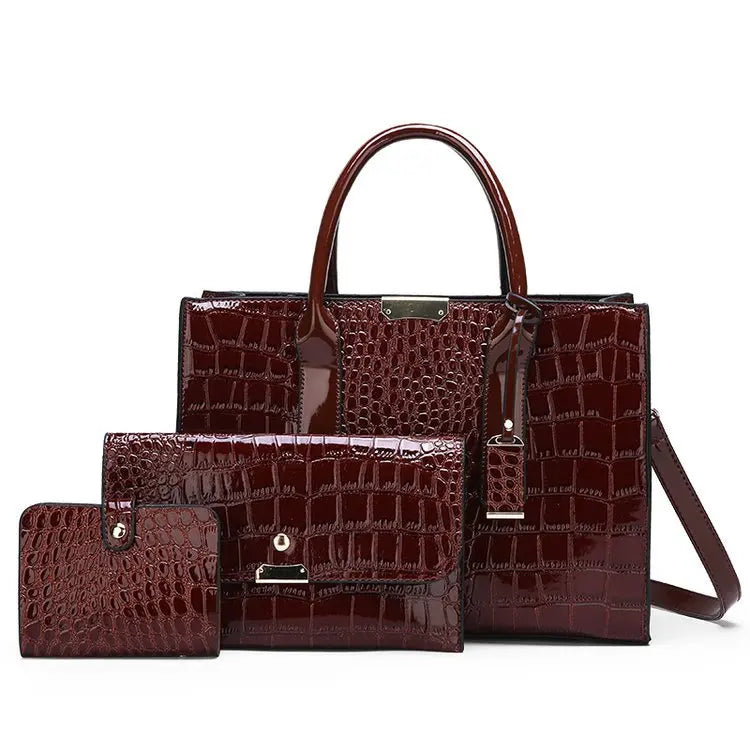 3PCS Women Bag Set Fashion PU Leather Ladies Handbag