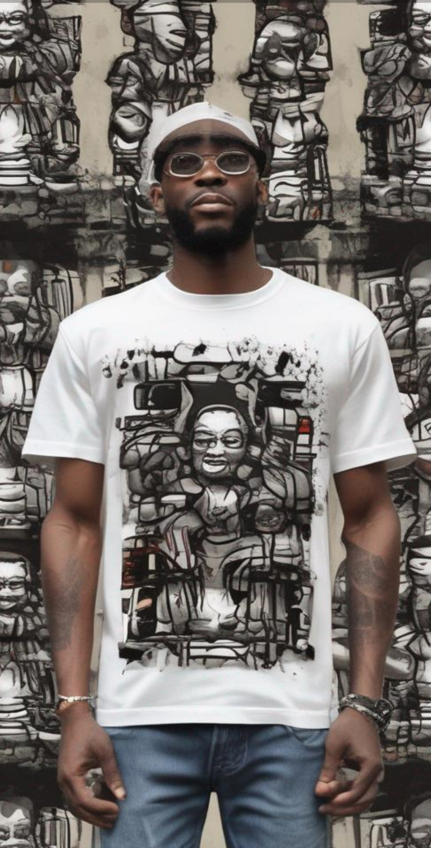 Mens Graffiti-Like T-shirt