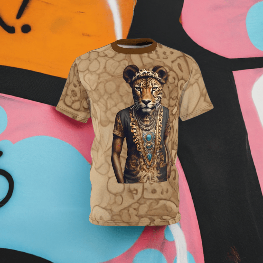 R&RH Leopard Mens Brown T-Shirt - Rich and Rich Homeopportunities 