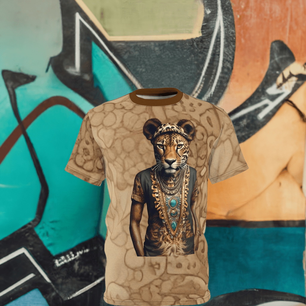 R&RH Leopard Mens Brown T-Shirt - Rich and Rich Homeopportunities 