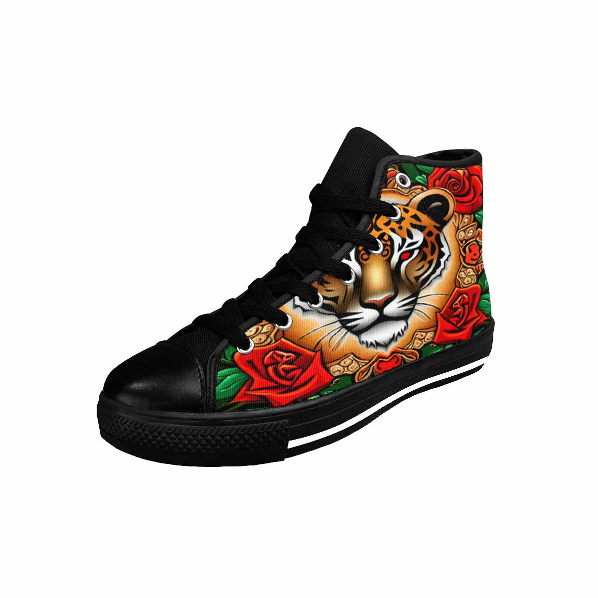 R&RH 3DTiger Tattoo High Top Kids Tennis Shoes