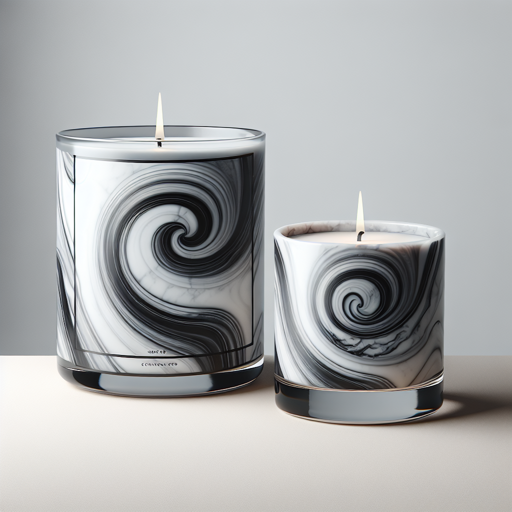 R&RH Marble Swirl Candle