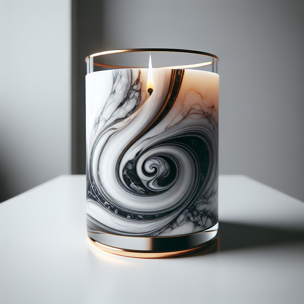 R&RH Marble Swirl Candle