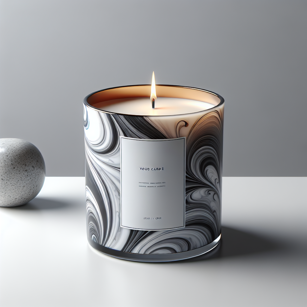 R&RH Marble Swirl Candle