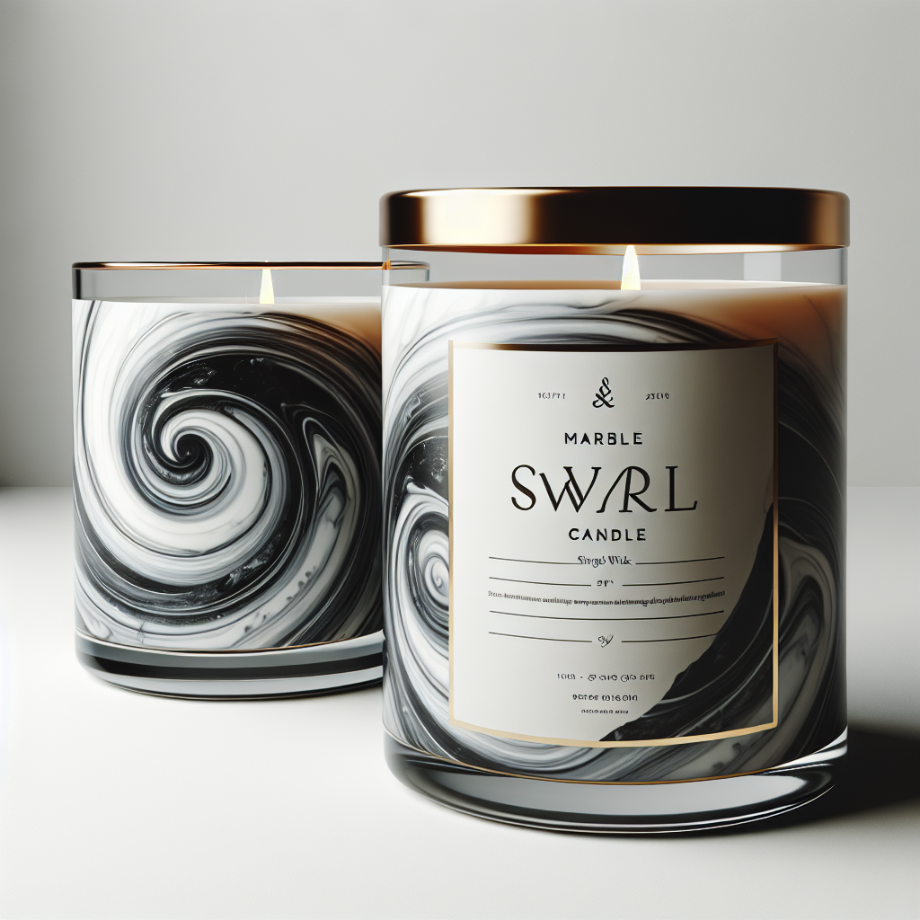 R&RH Marble Swirl Candle