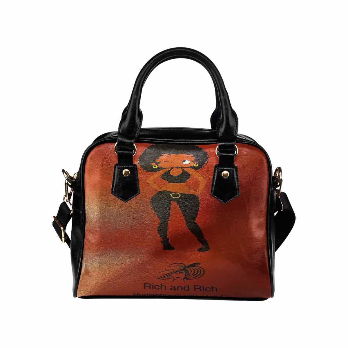 R&RH Red Caricature Women's Shoulder Handbag