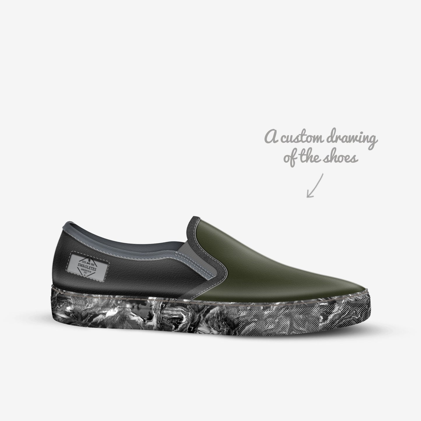 R&RH Swagletes Men's Olive Green Traditional Slip On