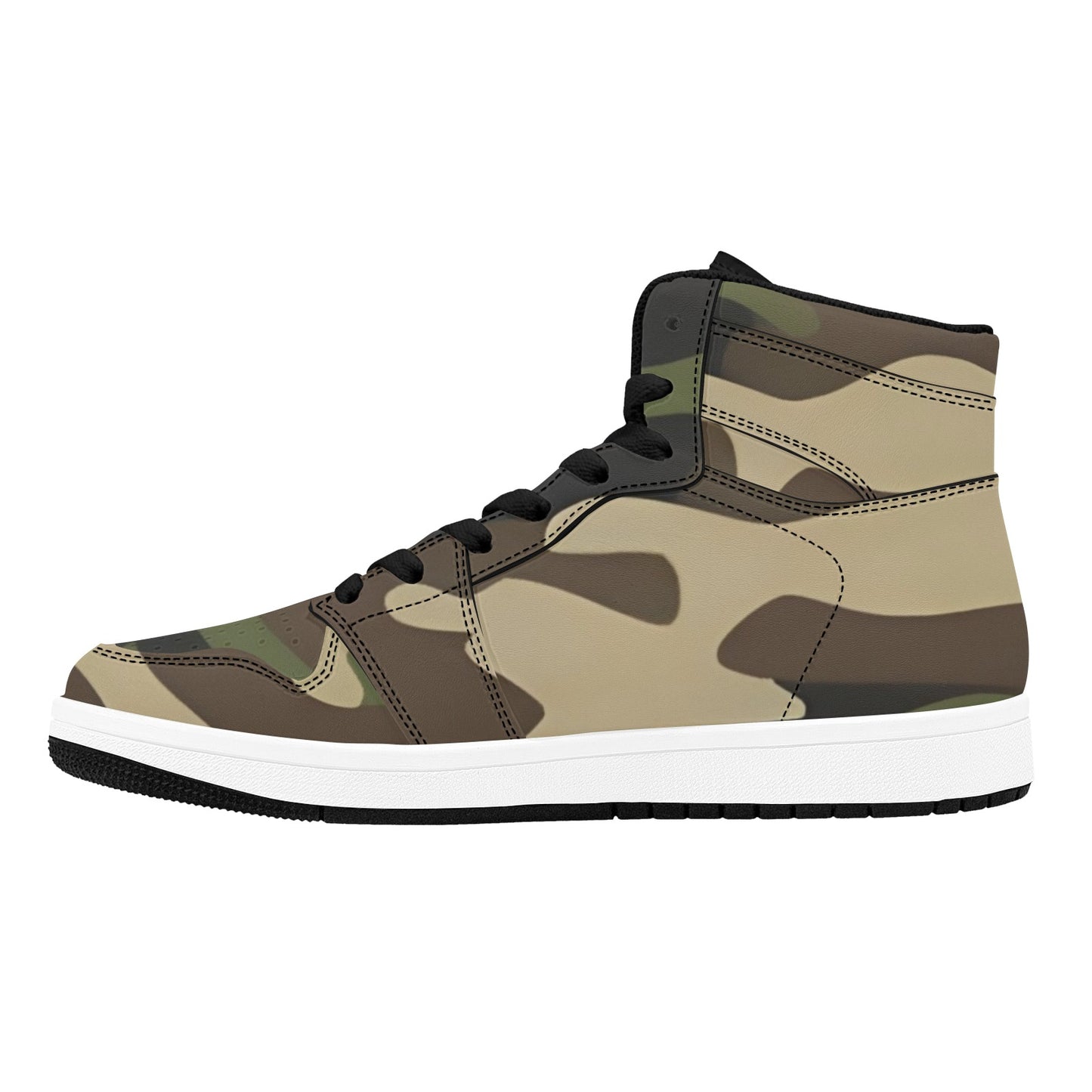 R&RH Camo Green Mens High Top Designer Sneaker