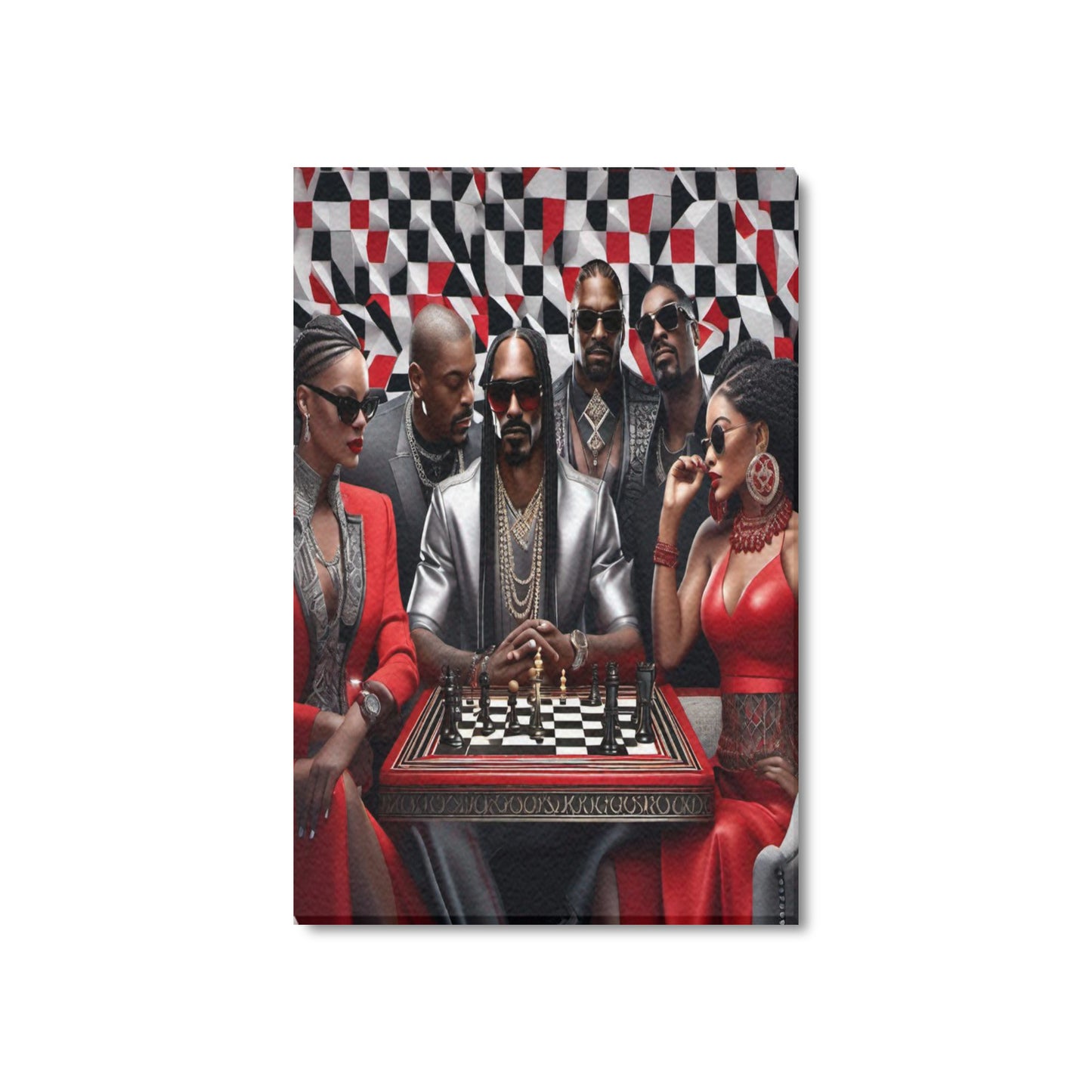 R&RH LuiiLoviie and Conchita Game of Chess Frame Canvas