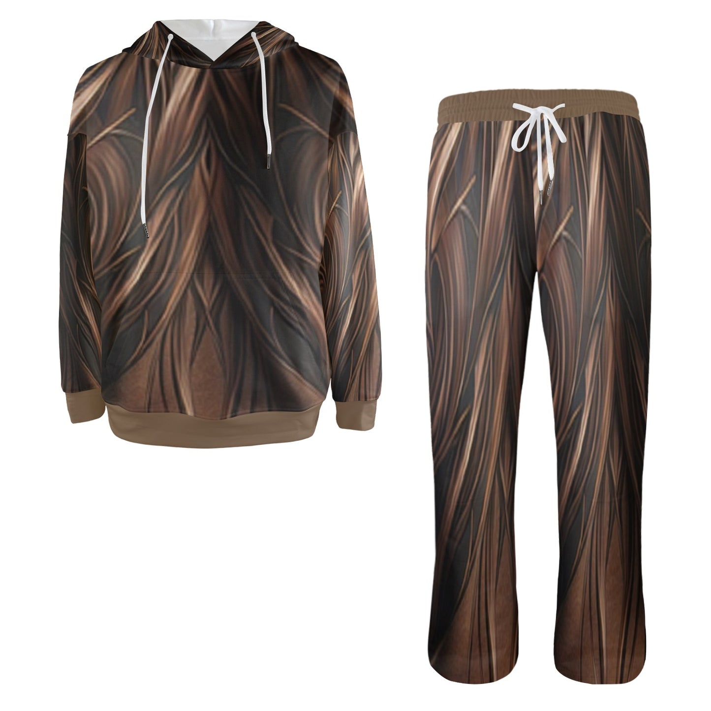 R&RH Designer Men's Tracksuit Men's Streetwear Flared Brown Tracksuit