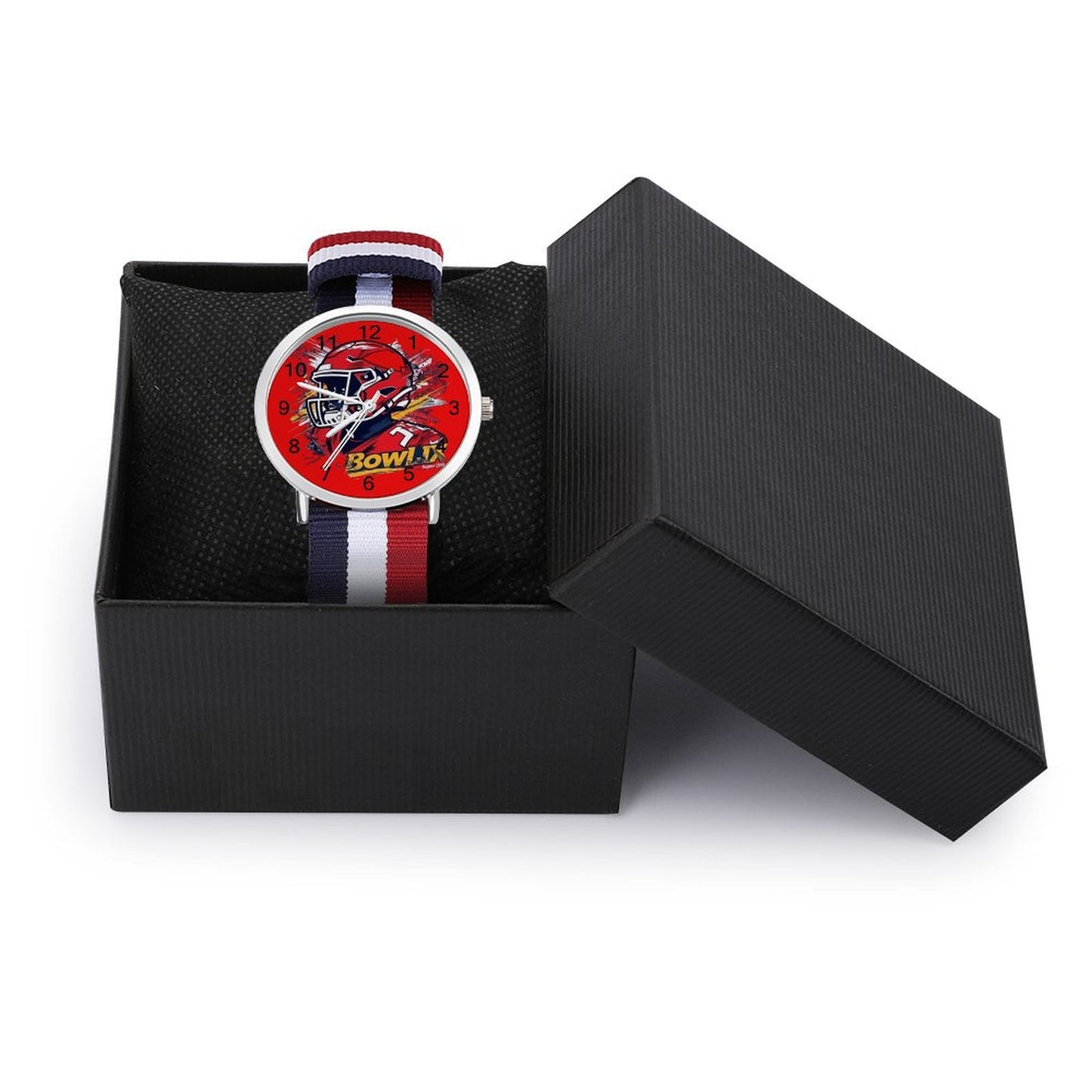 R&RH Red, White, Blue Unisex leisure Watch