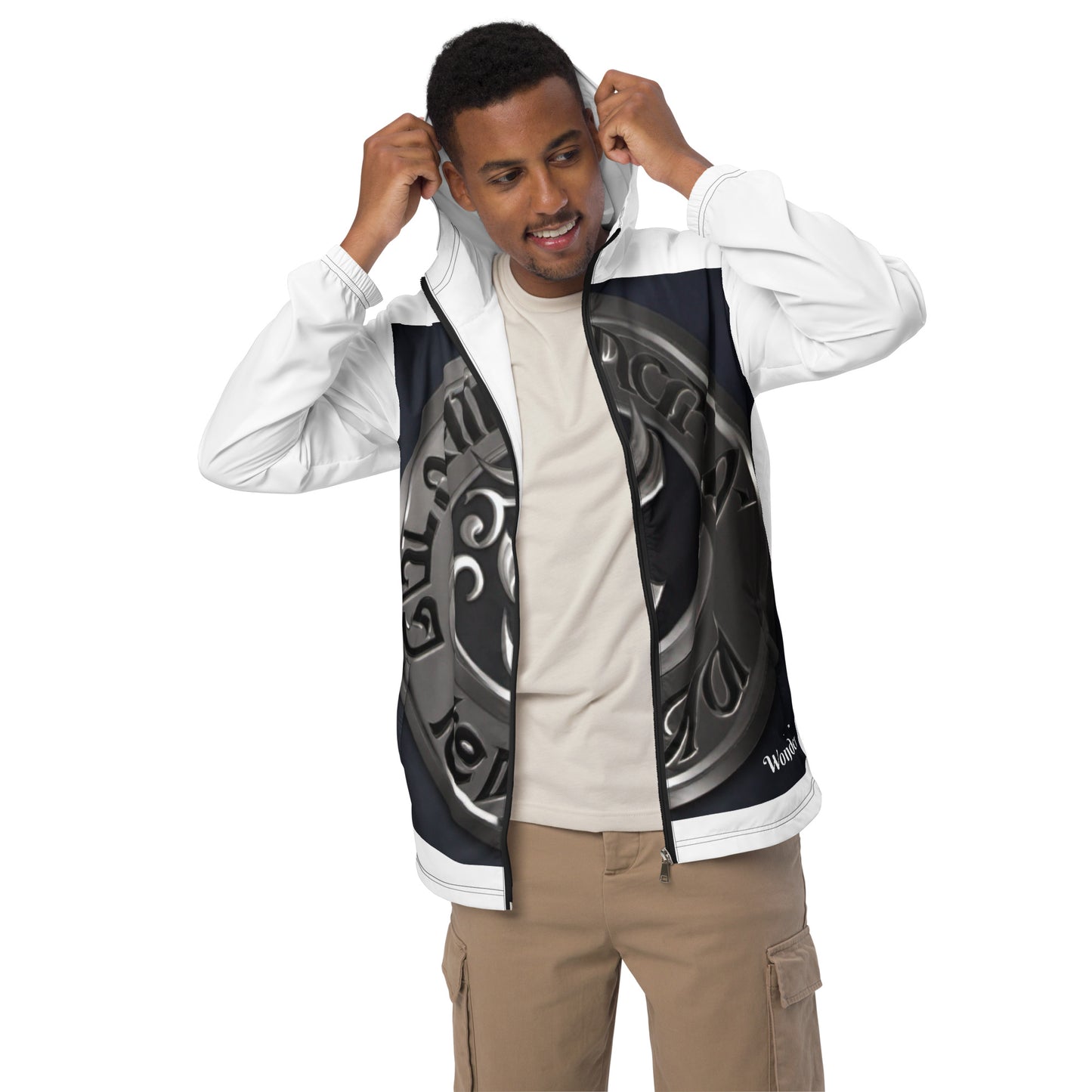 R&RH men’s white windbreaker