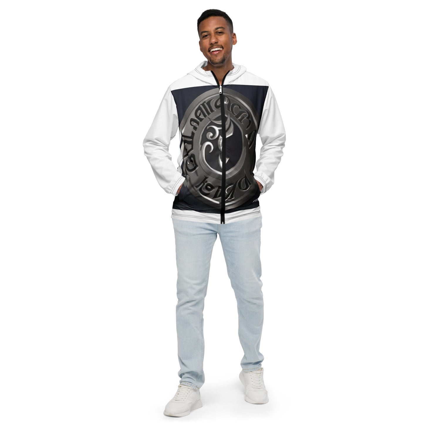 R&RH men’s white windbreaker