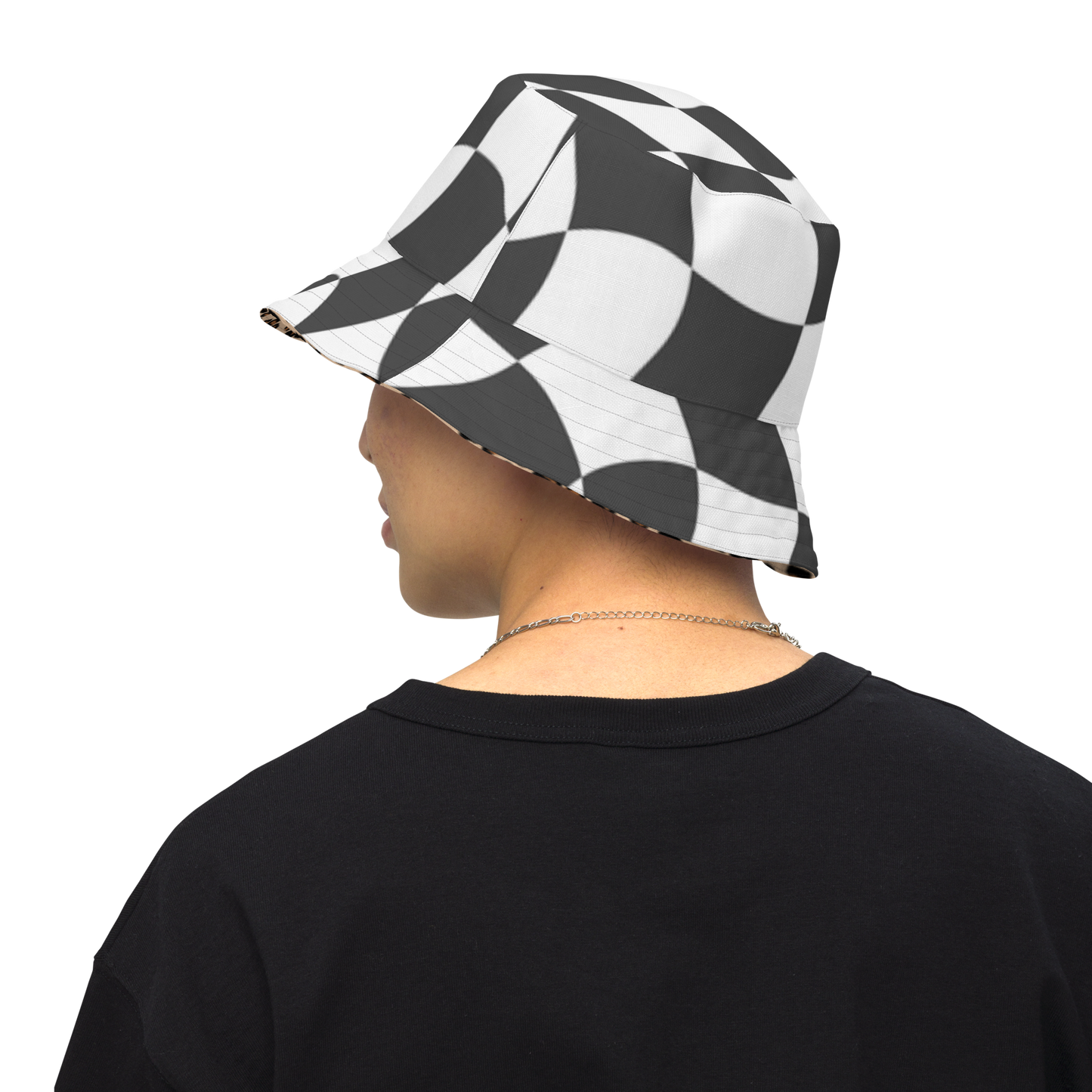 R&RH Safari/Checker Reversible Bucket Hat