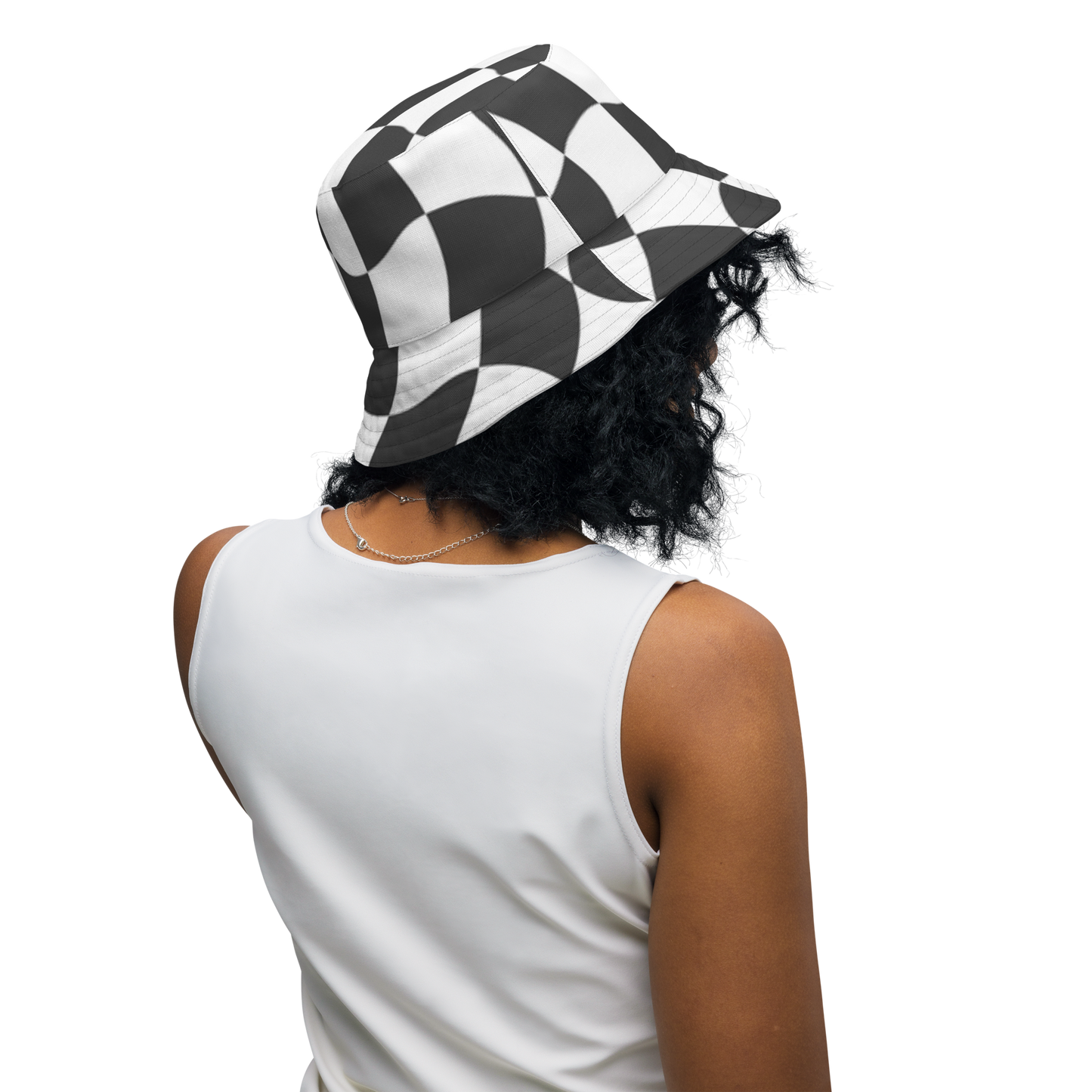 R&RH Safari/Checker Reversible Bucket Hat