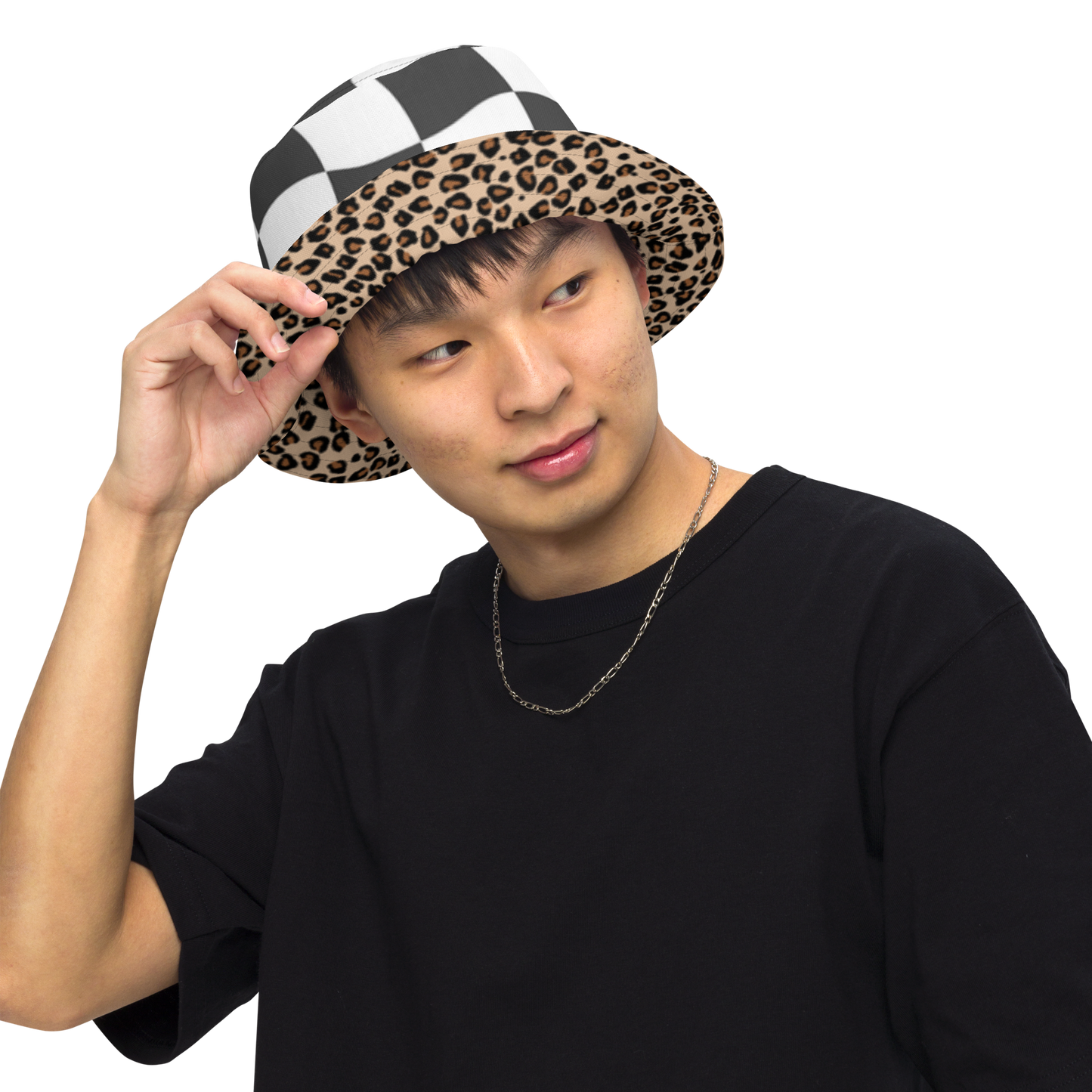 R&RH Safari/Checker Reversible Bucket Hat