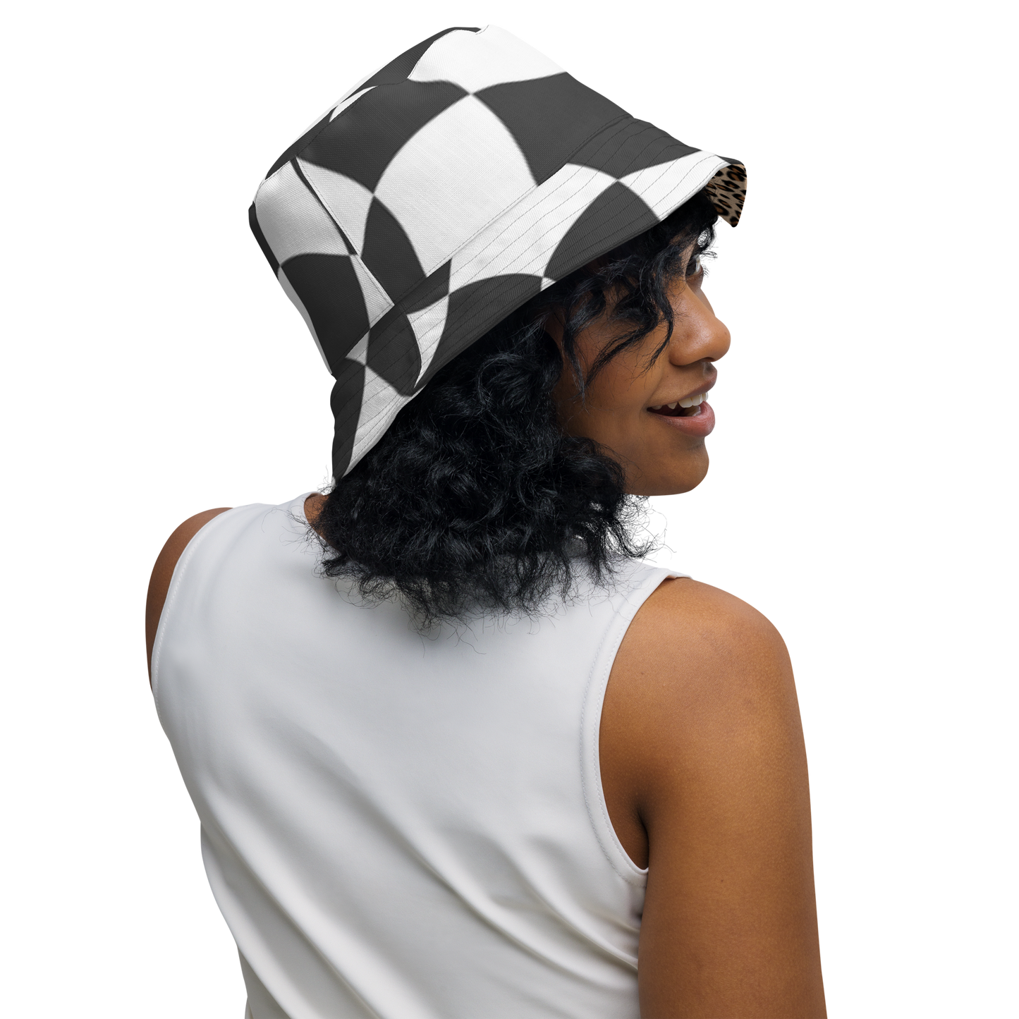 R&RH Safari/Checker Reversible Bucket Hat