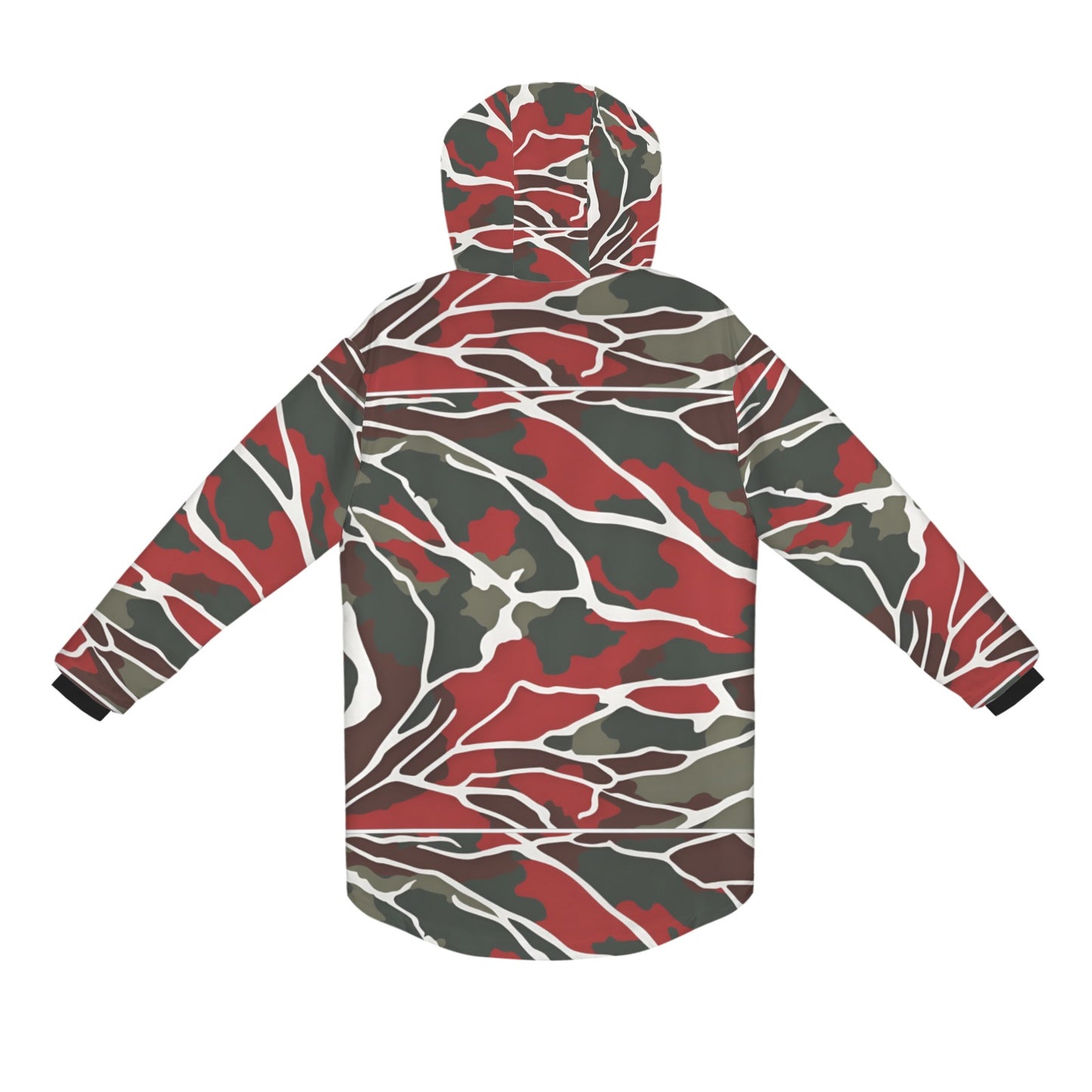 R&RH Men's Camoflage and Red Mid Length Hooded Coat