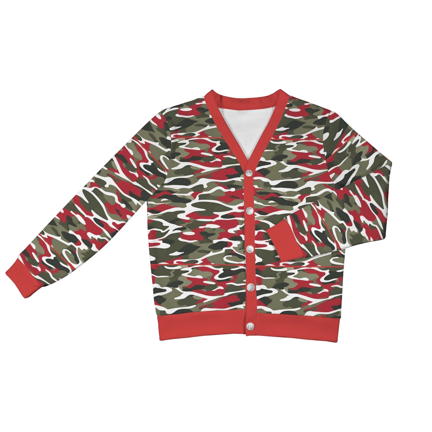 R&RH Womens camoflage and Red Designer Sweater