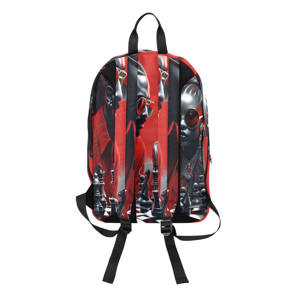 R&RH Large Capacity Red Travel Chess Game Backpack