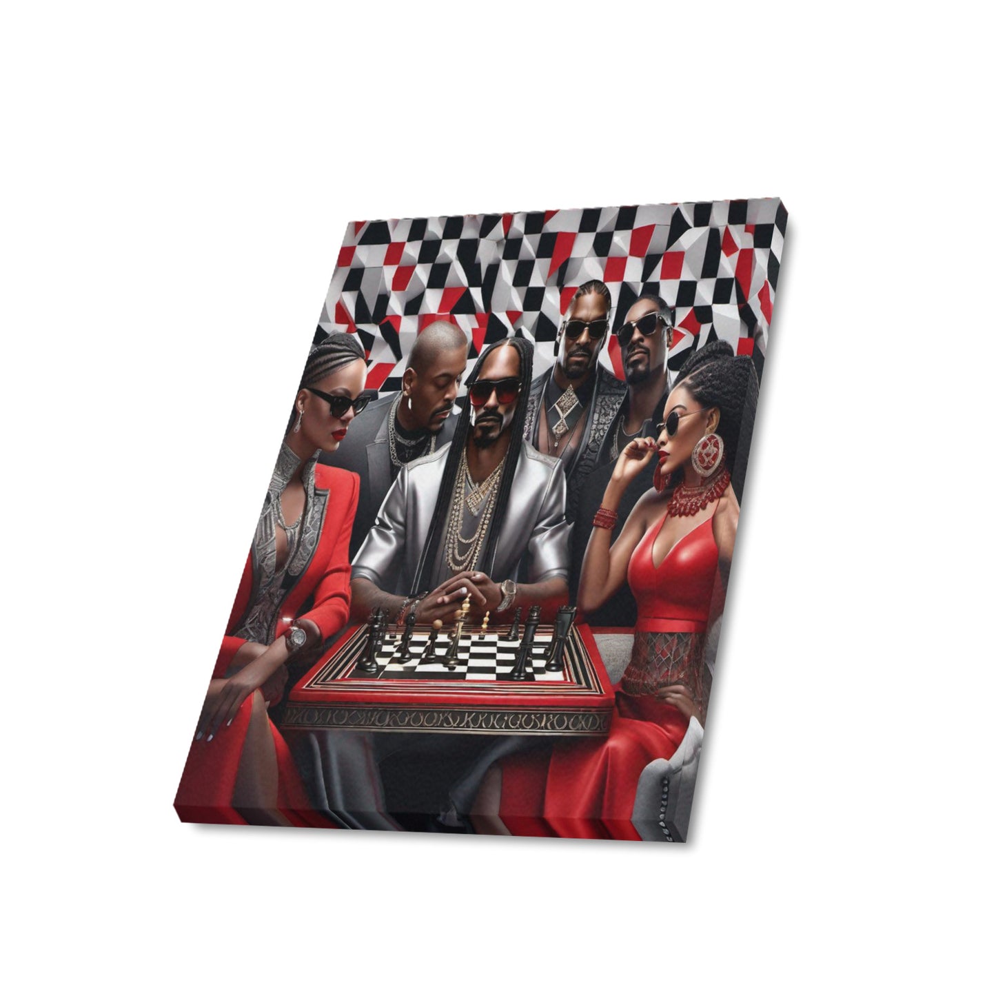 R&RH LuiiLoviie and Conchita Game of Chess Frame Canvas