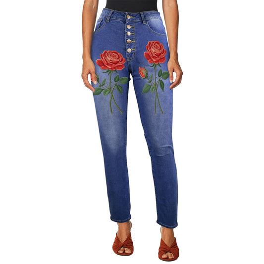 R&RH Red Roses Womens Jeans Women's Jeans