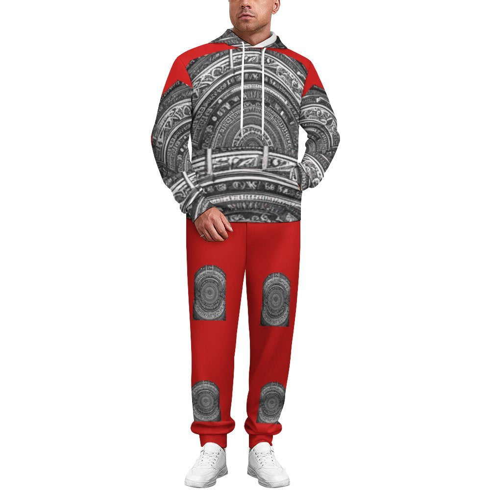 R&RH Unisex Graphic Design Red Sweatsuit