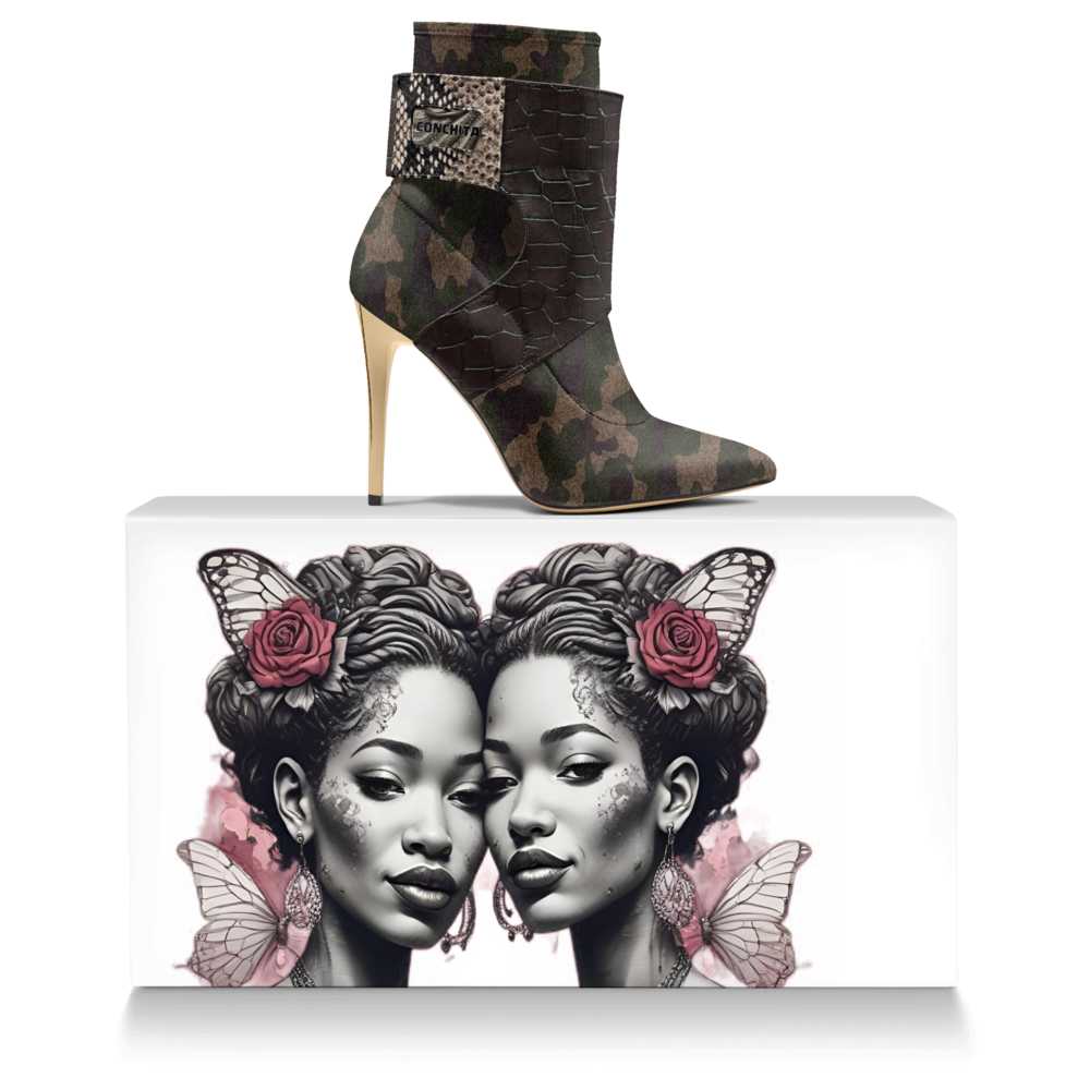 R&RH Womens Conchita Future Camouflage High Heels