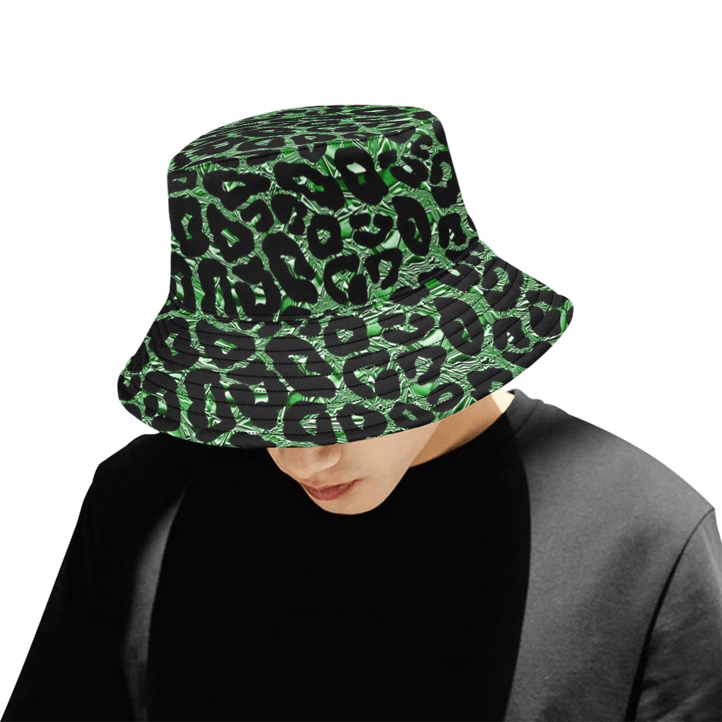 R&RH Unisex Green Animal Print Bucket Hat Unisex Summer Bucket Hat - Rich and Rich Homeopportunities 