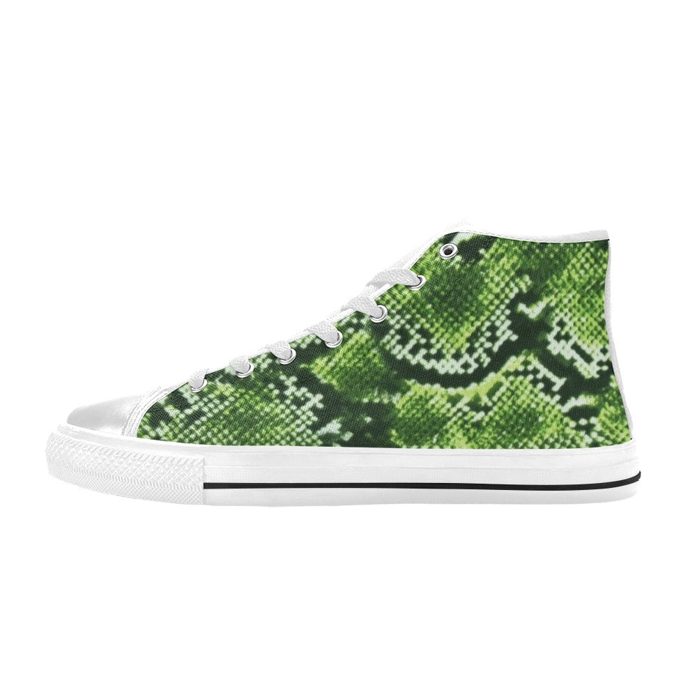 R&RH Women's Green White Trim High Top Tennis Shoes