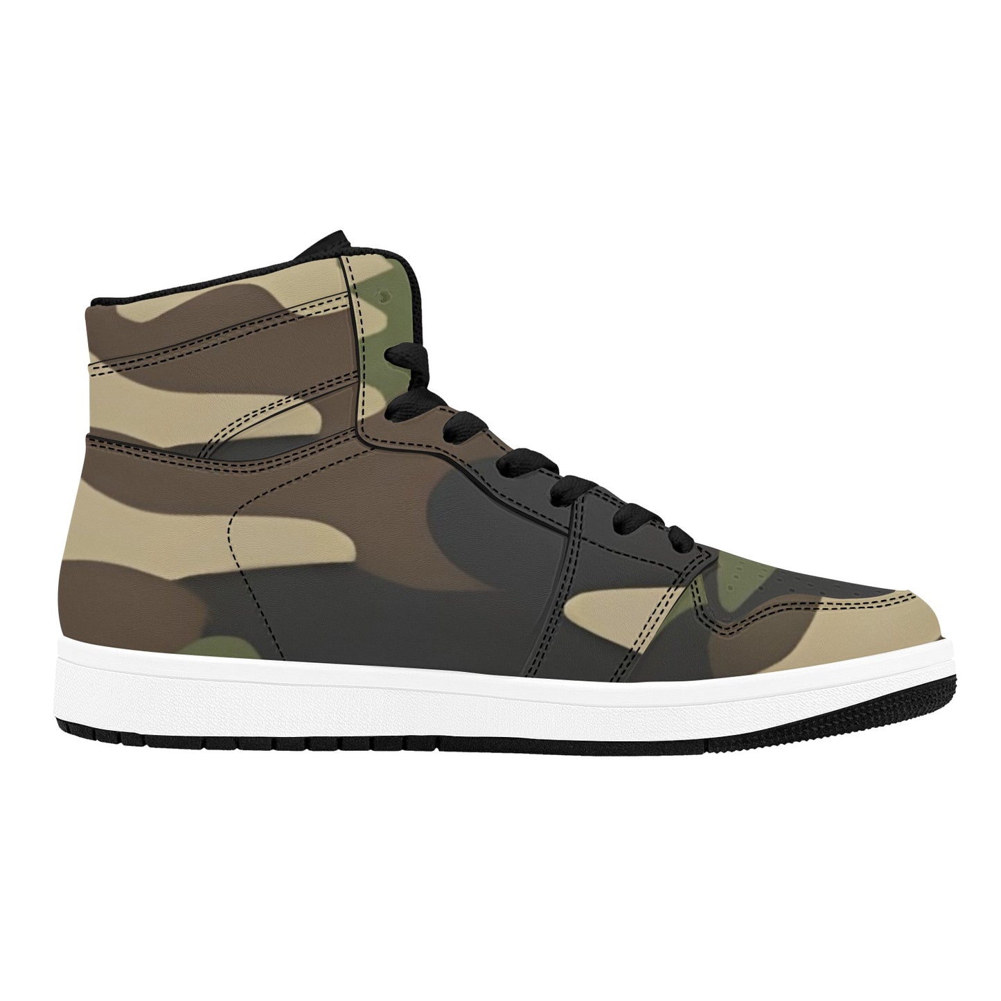 R&RH Camo Green Mens High Top Designer Sneaker