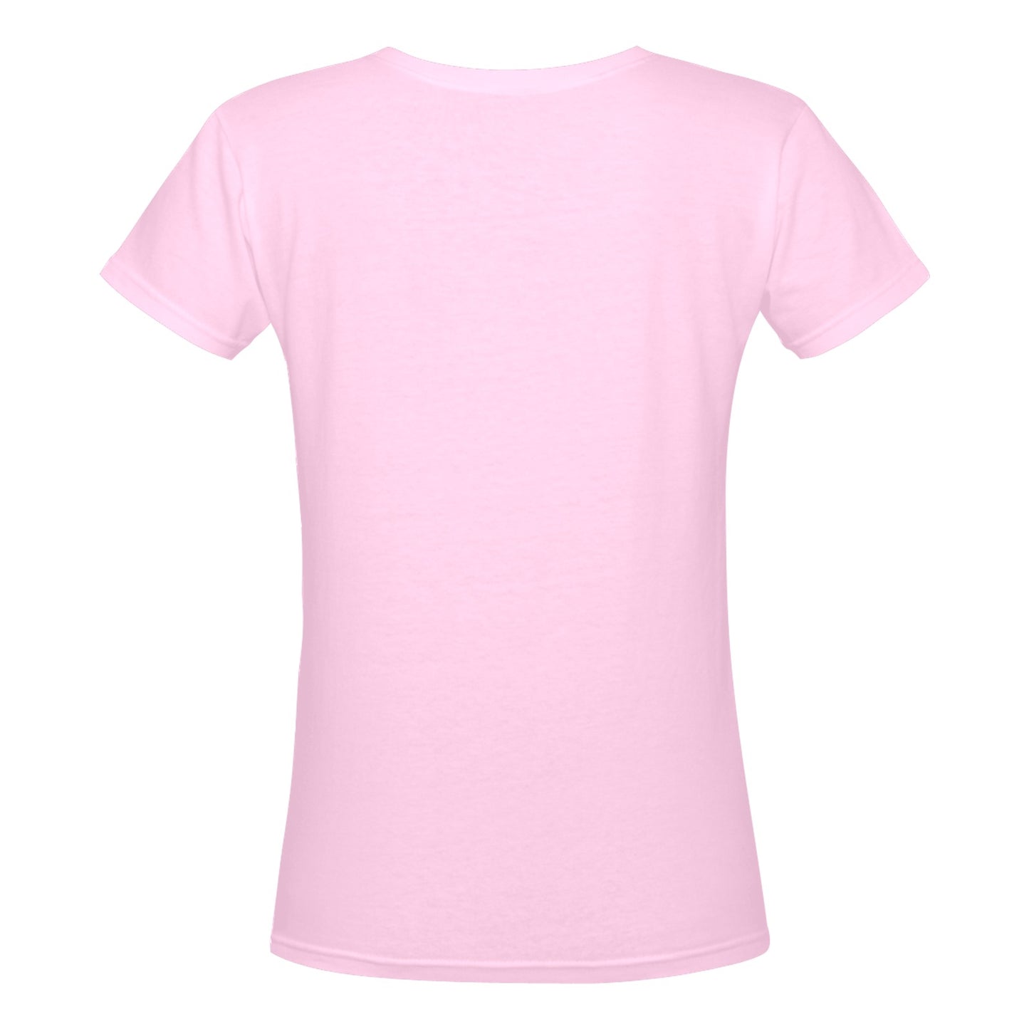 R&RH Woman Rose Womens Pink Designer Deep V-neck T-shirt