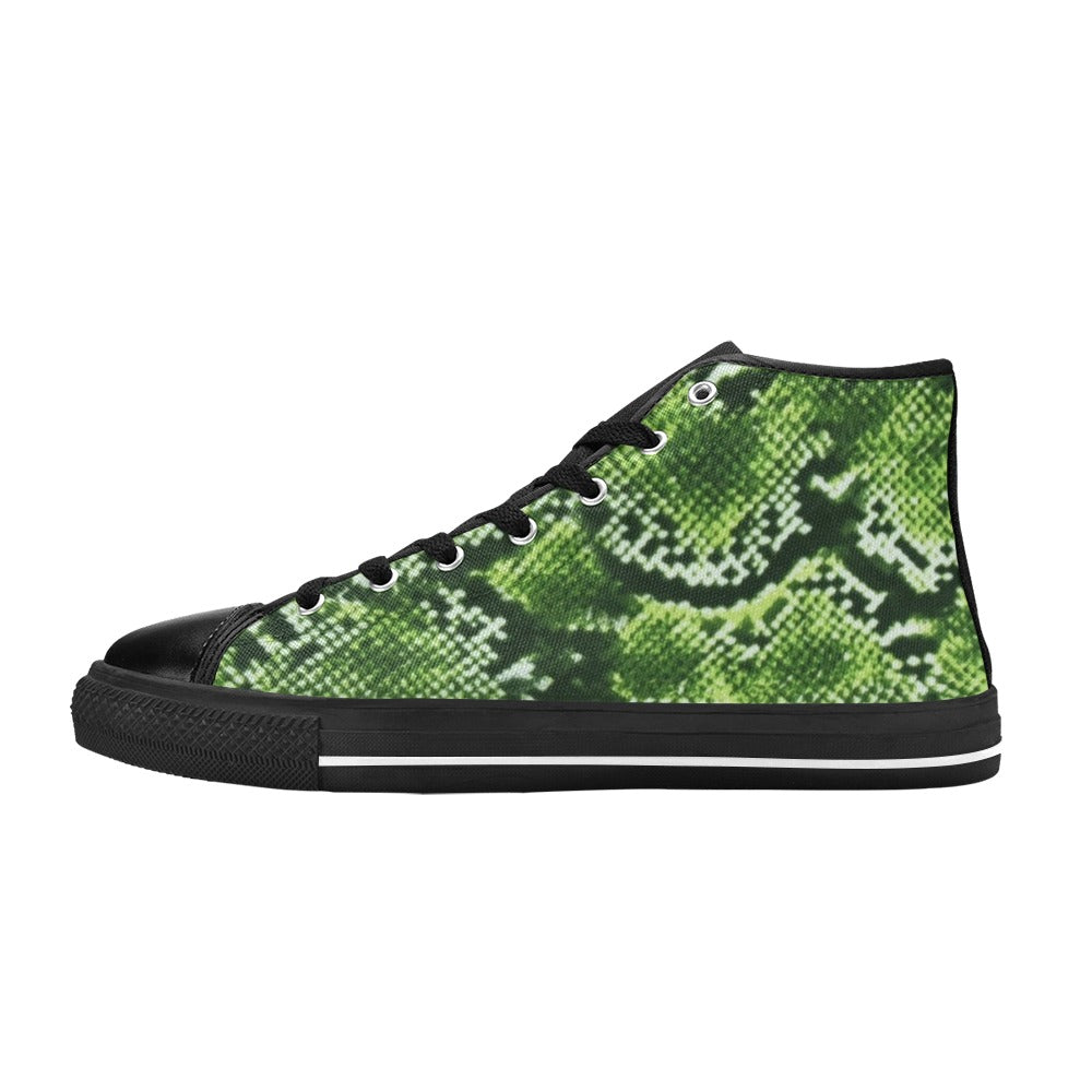 R&RH Women's Green Pattern Hightop Tennis Shoe