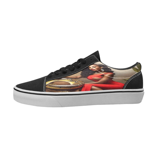 R&RH LuiiLoviie Womens Red Caricature Skateboarding