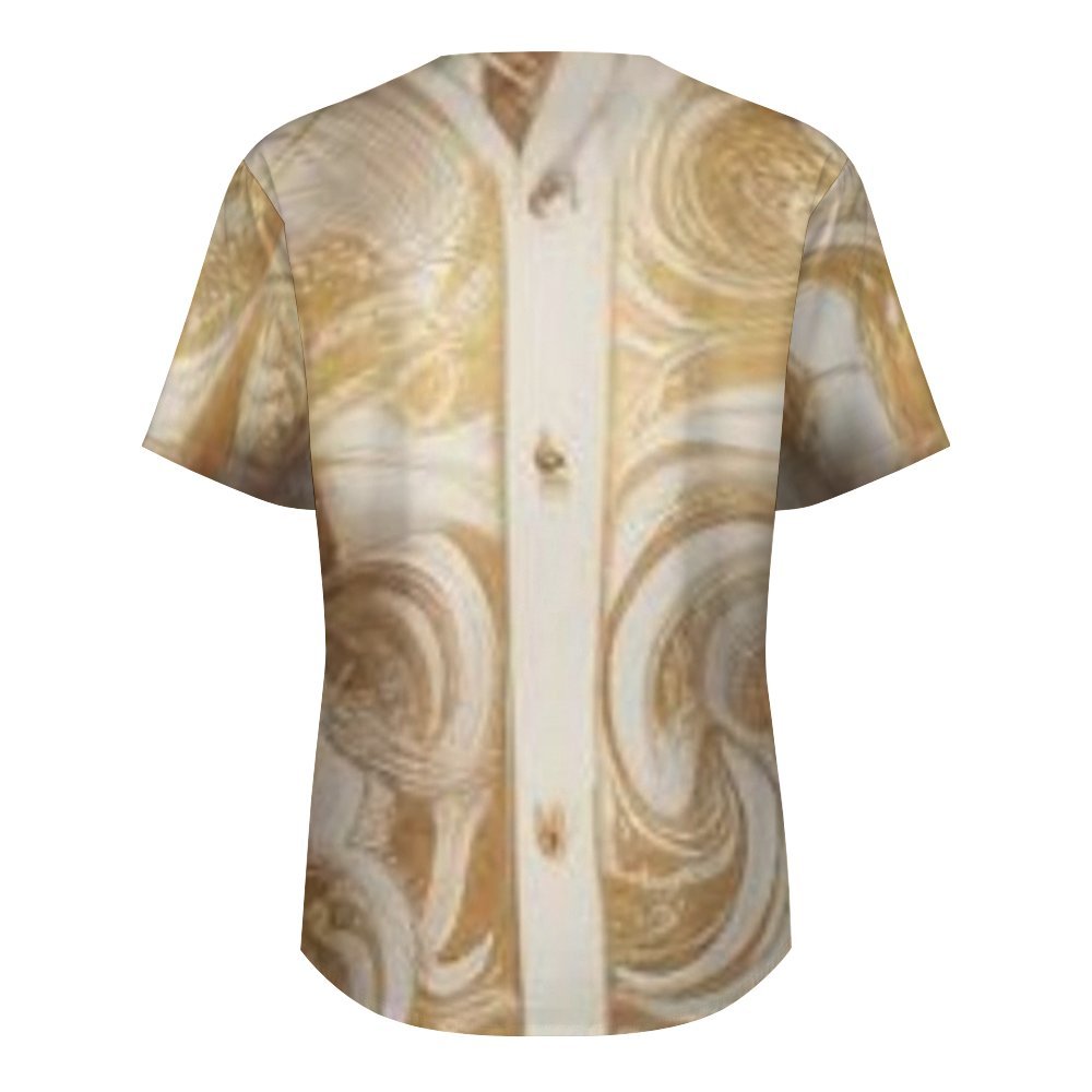 R&RH Men's Designer White Gold Shirt