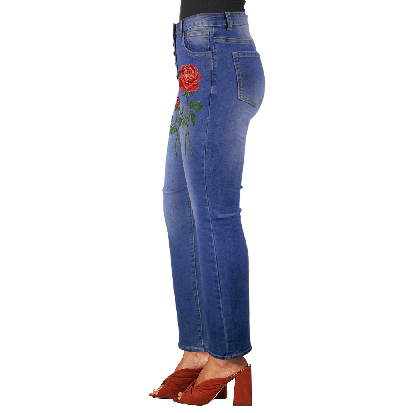 R&RH Red Roses Womens Jeans Women's Jeans