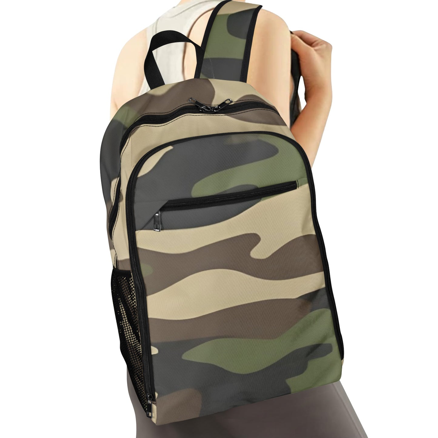 R&RH Camo Green Unisex Travel Backpack Leisure Sports Backpack