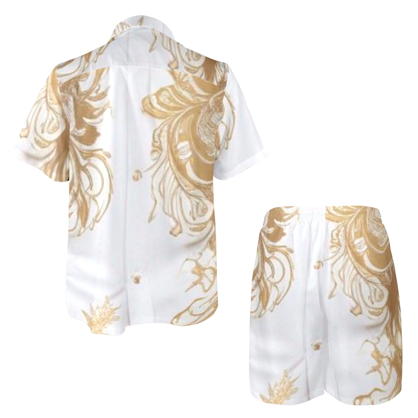 R&RH Men's White Designer Short Set