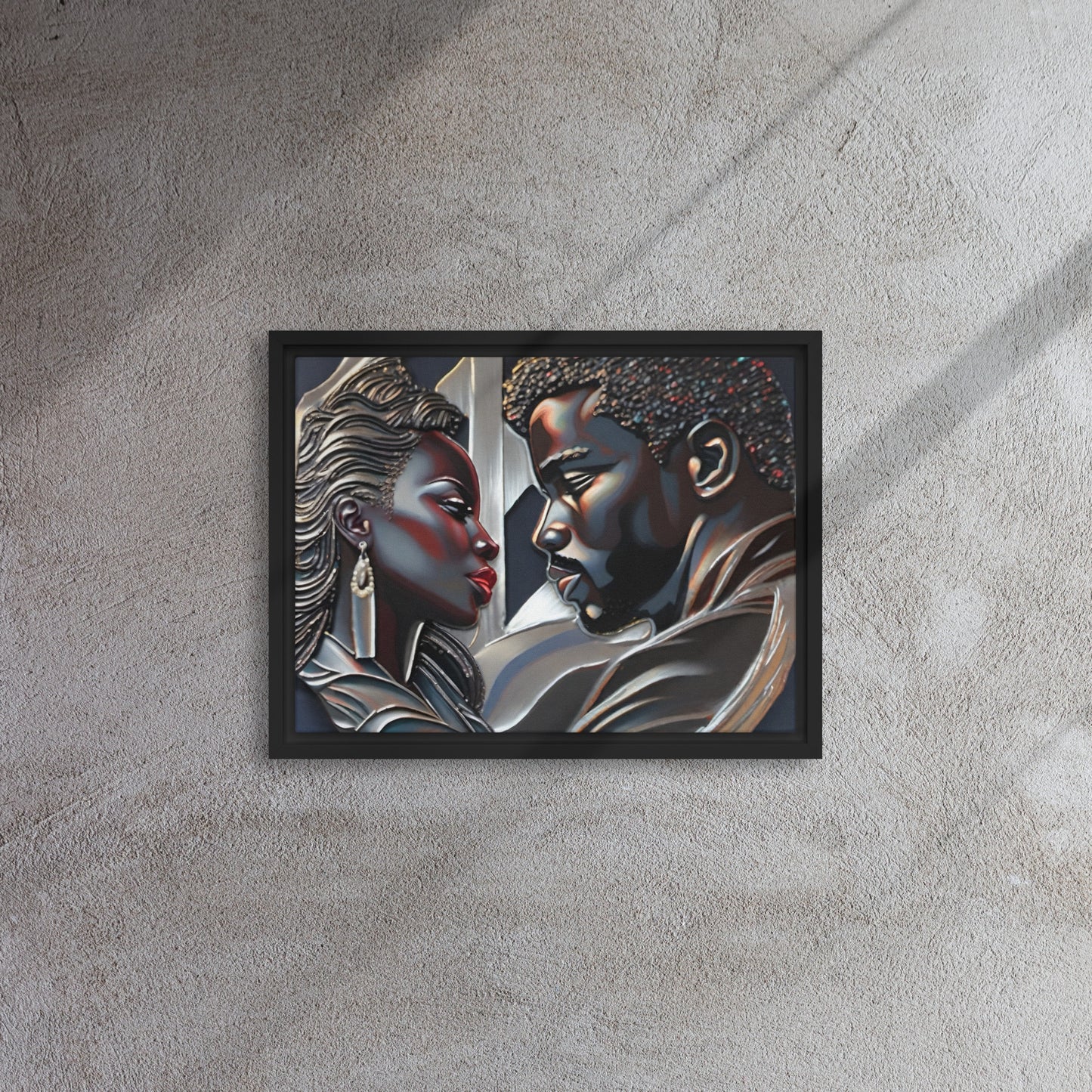 R_RH Couple Framed canvas