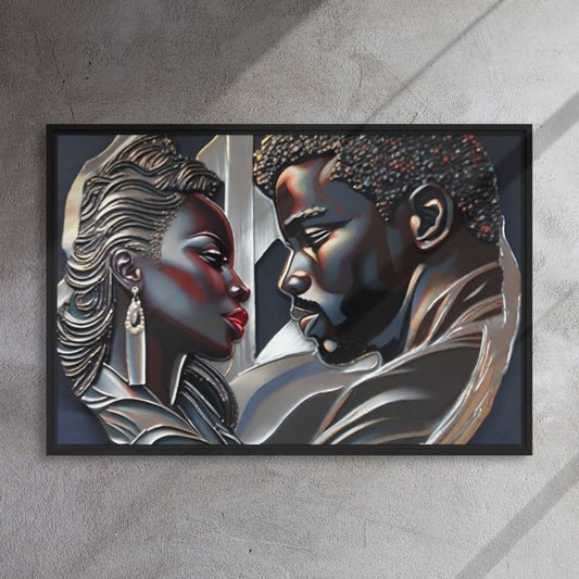 R_RH Couple Framed canvas