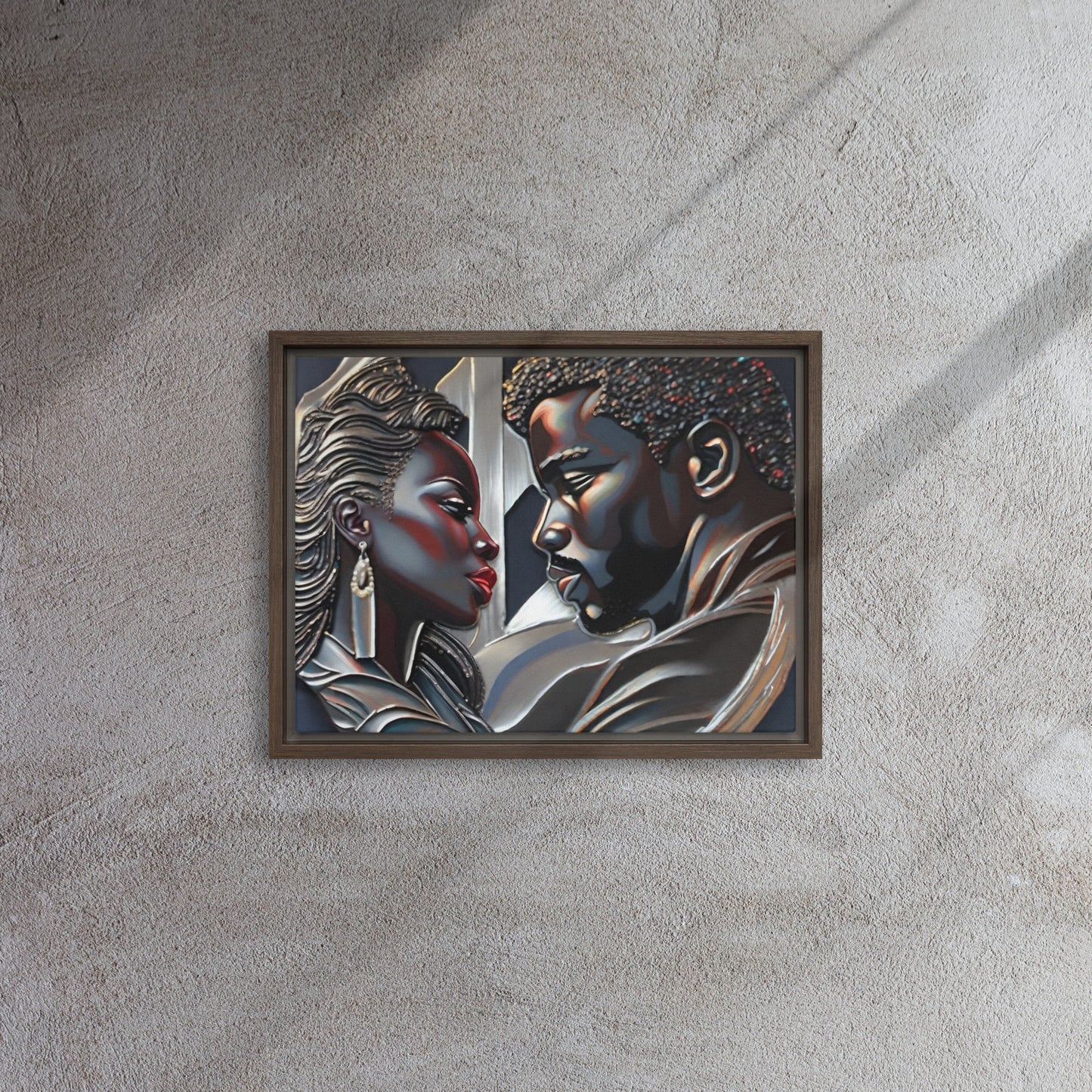 R_RH Couple Framed canvas