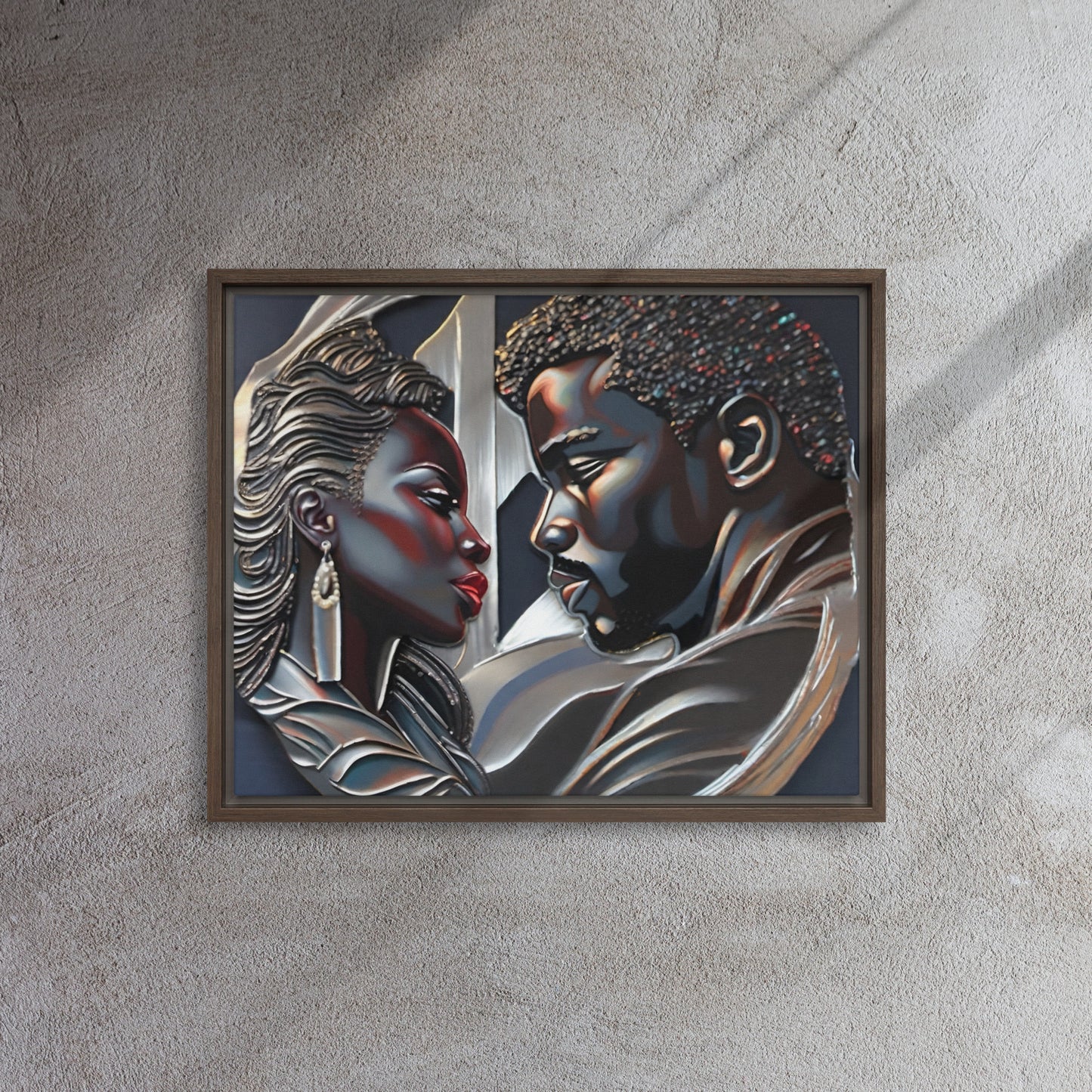 R_RH Couple Framed canvas